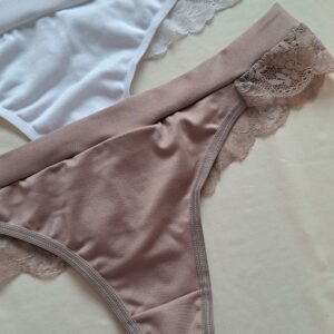 Cola less de microfibra con puntilla pack x2